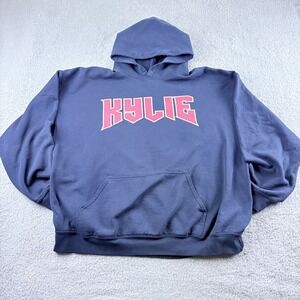 Kylie Jenner Hoodie Womens XL Black Pink Graphic Oversized Sweatshirt Streetwear